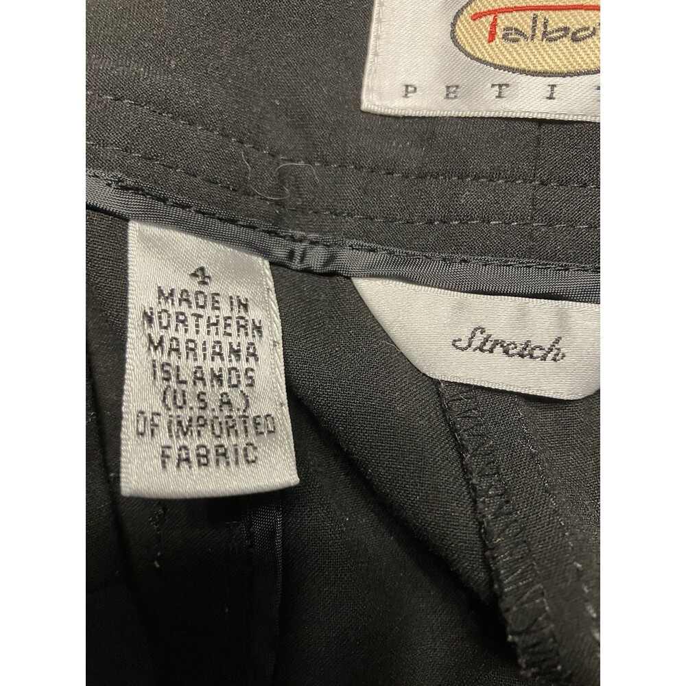 Talbots Petites Stretch Womens Black Dress Pants Size 4 - Picture 3 of 6